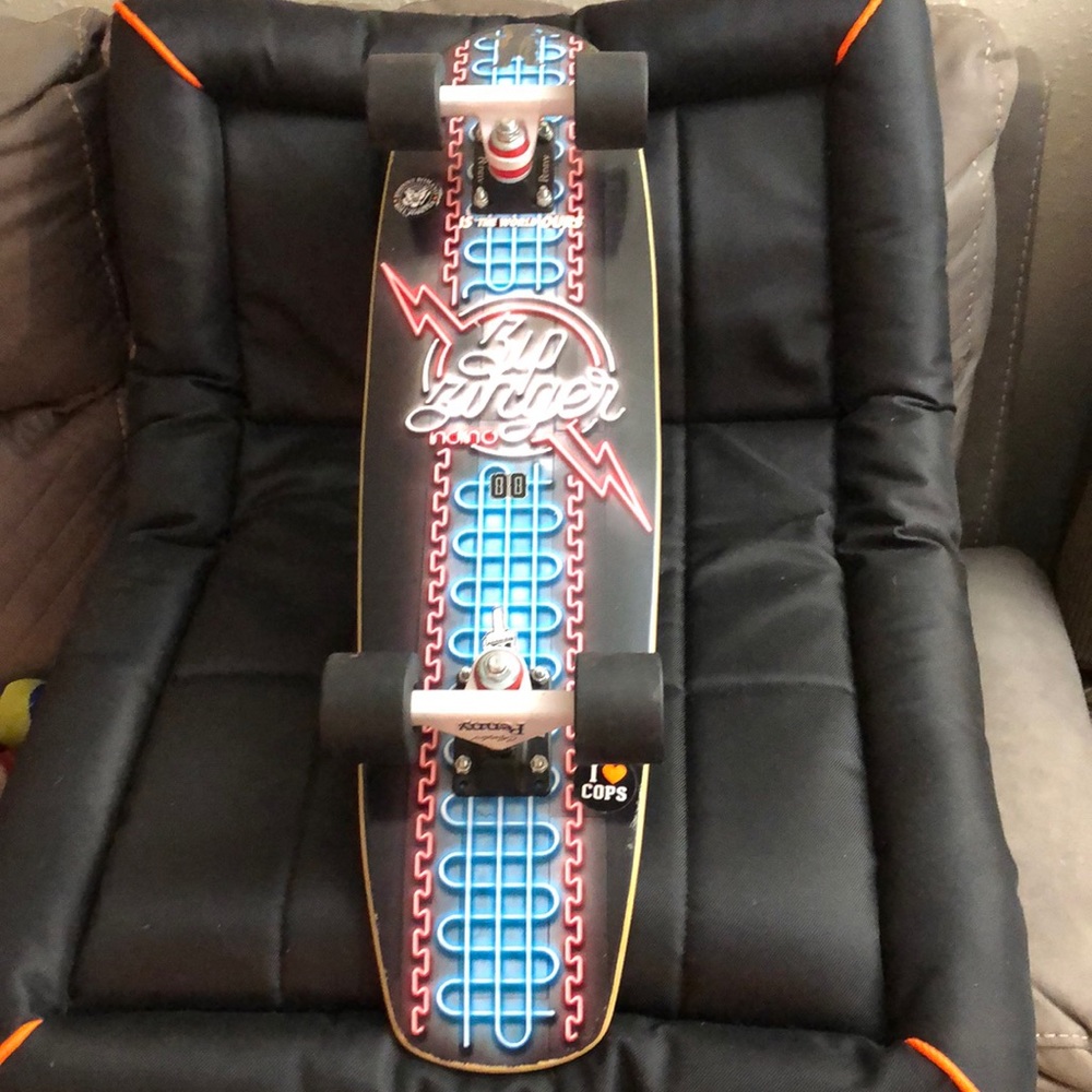 Vintage Special Edition Krooked Zip Zinger Nano Neon Skateboard. NWT